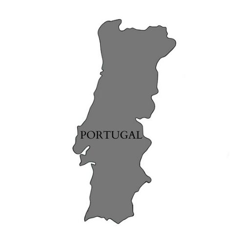 Mapa de Portugal.