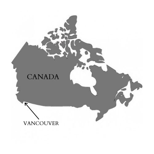 Mapa de Canadá, Vancouver